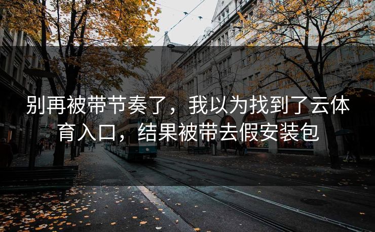 别再被带节奏了，我以为找到了云体育入口，结果被带去假安装包